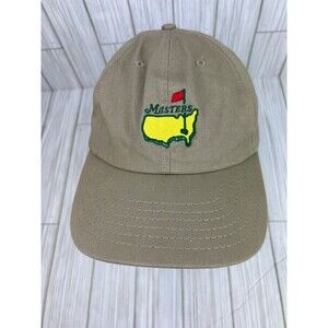 Masters Tournament Hat Cap Strap Back Mens PGA Golf Augusta National Green Yello